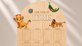 Personalised Baby Milestone Board- Lion King