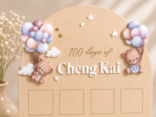 Personalised Baby Milestone Board- Bear
