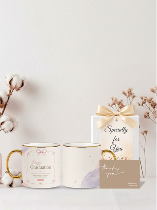 Customised Wrapped Graduation Day Mug - Happy Grad Pink