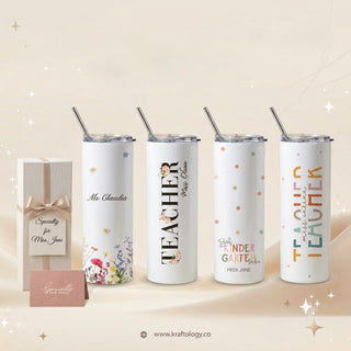Personalised Graphic Kyra Slim Insulated Tumbler - Teacher's Day