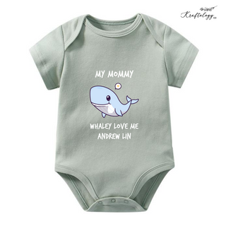 Customised Baby Bodysuit- Baby Whale