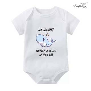 Customised Baby Bodysuit- Baby Whale