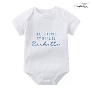 Customised Baby Bodysuit- Hello World
