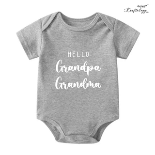 Customised Baby Bodysuit- Hello Grandpa/Grandma
