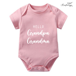 Customised Baby Bodysuit- Hello Grandpa/Grandma
