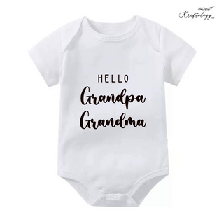 Customised Baby Bodysuit- Hello Grandpa/Grandma