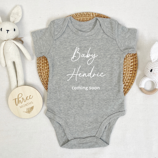 Customised Baby Bodysuit- Baby Coming Soon