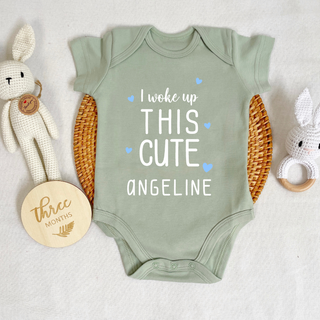 Customised Baby Bodysuit- I woke up this cute