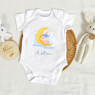 Customised Baby Bodysuit- Rabbit Moon