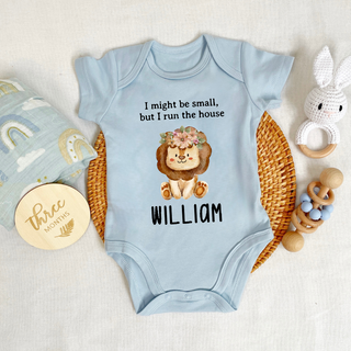 Customised Baby Bodysuit- Flower Lion