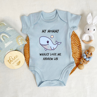 Customised Baby Bodysuit- Baby Whale