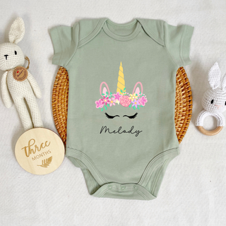 Customised Baby Bodysuit- Unicorn Eyes