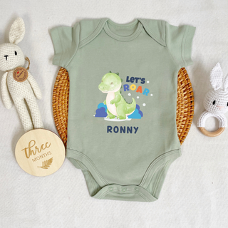Customised Baby Bodysuit- Dinosaur