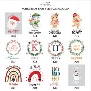 Customised Christmas Baby Bodysuit