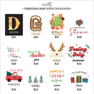 Customised Christmas Baby Bodysuit