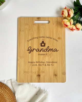 Customised Engraved Wooden Chopping Board - Grandma's Birthday