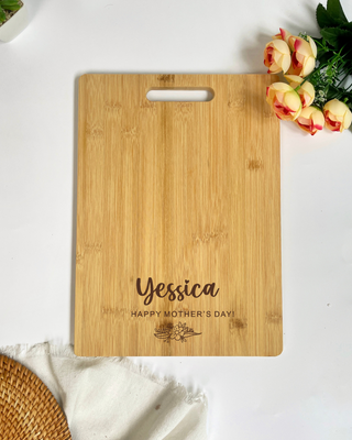 Customised Engraved Wooden Chopping Board - Happy Mother's Day