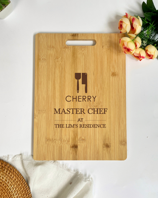 Customised Engraved Wooden Chopping Board - Master Chef