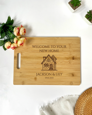 Customised Engraved Wooden Chopping Board - New Home