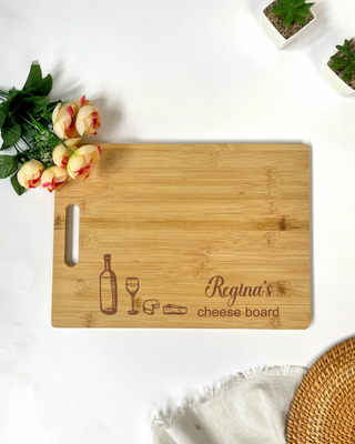 Customised Engraved Wooden Chopping Board - Cheeseboard