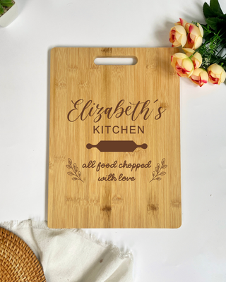 Customised Engraved Wooden Chopping Board - All Food Chopped