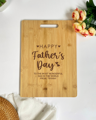 Customised Engraved Wooden Chopping Board - Father's Day