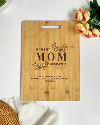 Customised Engraved Wooden Chopping Board - Best Mom