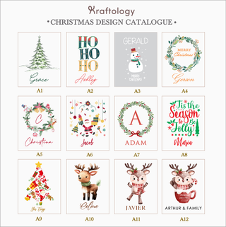 Customised Personalised Christmas Xmas Pouch