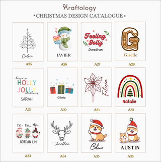 Customised Personalised Christmas Xmas Pouch