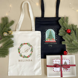Christmas Tote Bags - Customised Canvas Bag for Xmas