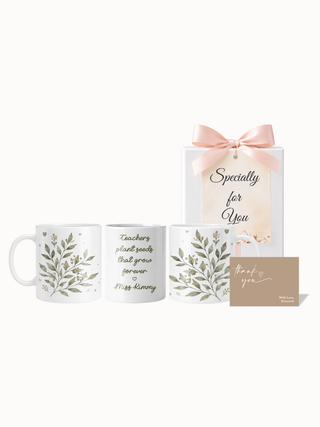 Customised Wrapped Teacher's Day Mug- Teacher Plant Seeds