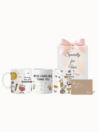 Customised Wrapped Teacher's Day Mug- Feeling Days with Sunshine
