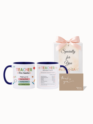 Customised Wrapped Teacher's Day Mug- Teacher Nutrition Facts