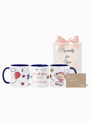 Customised Wrapped Teacher's Day Mug- Thank You Balloon