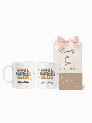 Customised Wrapped Teacher's Day Mug- Cool Teachers Club