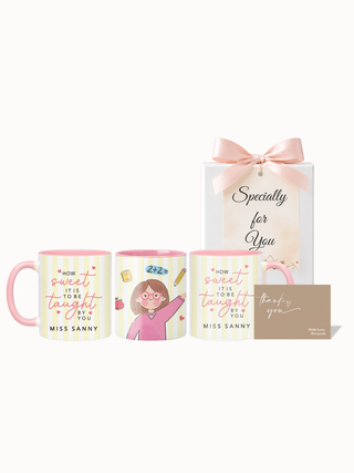 Customised Wrapped Teacher's Day Mug- Cute Teacher How Sweet