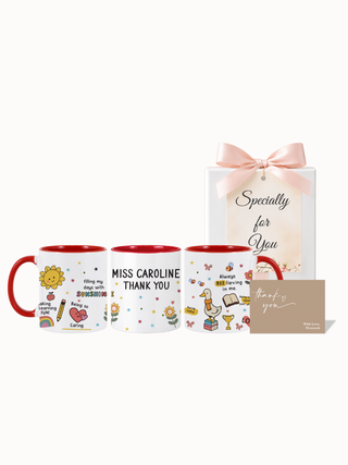 Customised Wrapped Teacher's Day Mug- Feeling Days with Sunshine