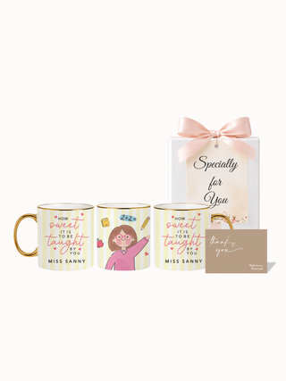 Customised Wrapped Teacher's Day Mug- Cute Teacher How Sweet