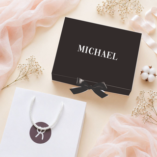Personalised Keepsake Gift Box with Card - Minimalist Black