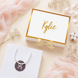 Personalised Keepsake Gift Box with Card - Minimalist Gold