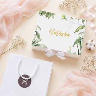 Personalised Keepsake Gift Box with Card - Organic Petal
