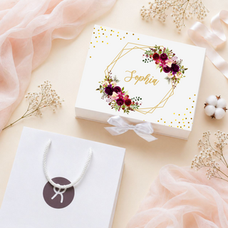 Personalised Keepsake Gift Box with Card - Classic Rose
