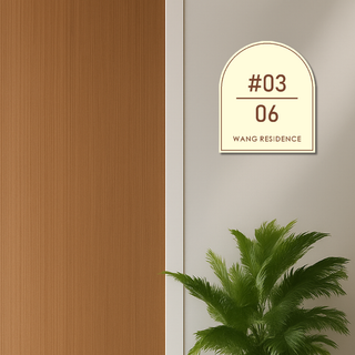Home Unit Number 3D Arch Minimalist