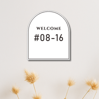 Home Unit Number 3D Arch White Minimalist