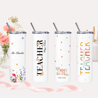 Personalised Graphic Kyra Slim Insulated Tumbler - Teacher's Day