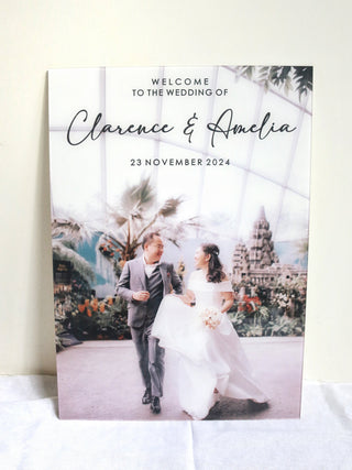 Photo Print Wedding Sign in Acrylic