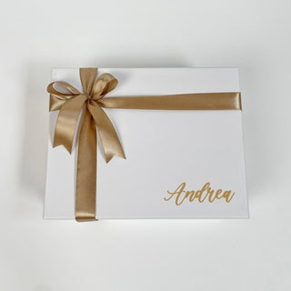 White/Champagne Minimalist Box