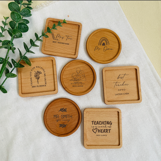 Customised Engraved Wooden Coaster for Teacher's Day