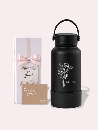 Personalised Engraved Insulated Stainless Steel Osaka Tumbler for Teacher's Day- Flower Name