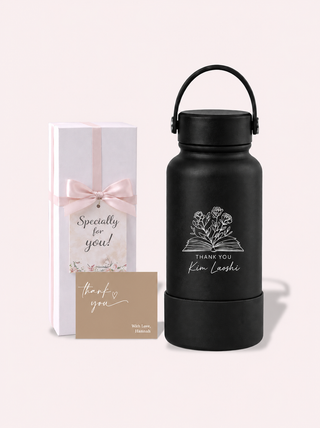 Personalised Engraved Insulated Stainless Steel Osaka Tumbler for Teacher's Day- Flower Book